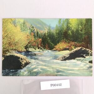 Devil's Gulch Estes Rocky Mountain National Park Colorado 1930s Linen Postcard
